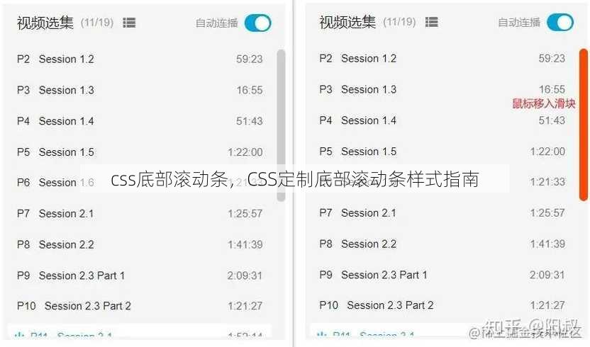 css底部滚动条