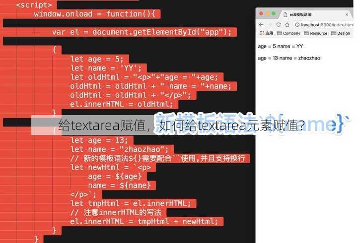 给textarea赋值
