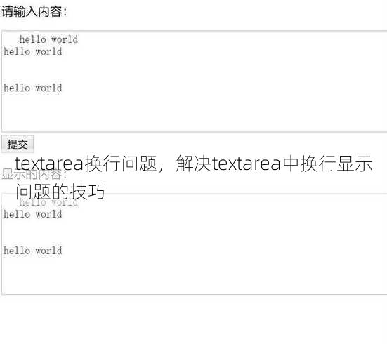 textarea换行问题