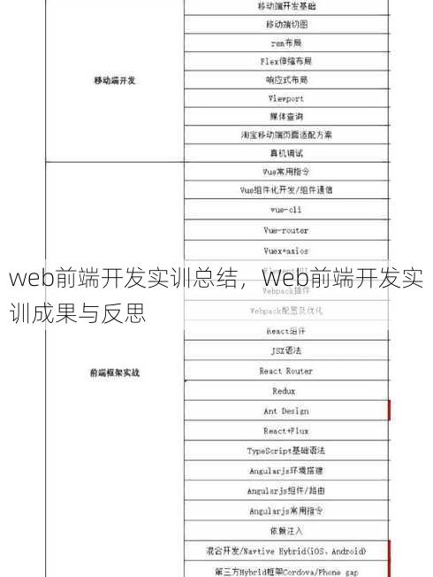web前端开发实训总结