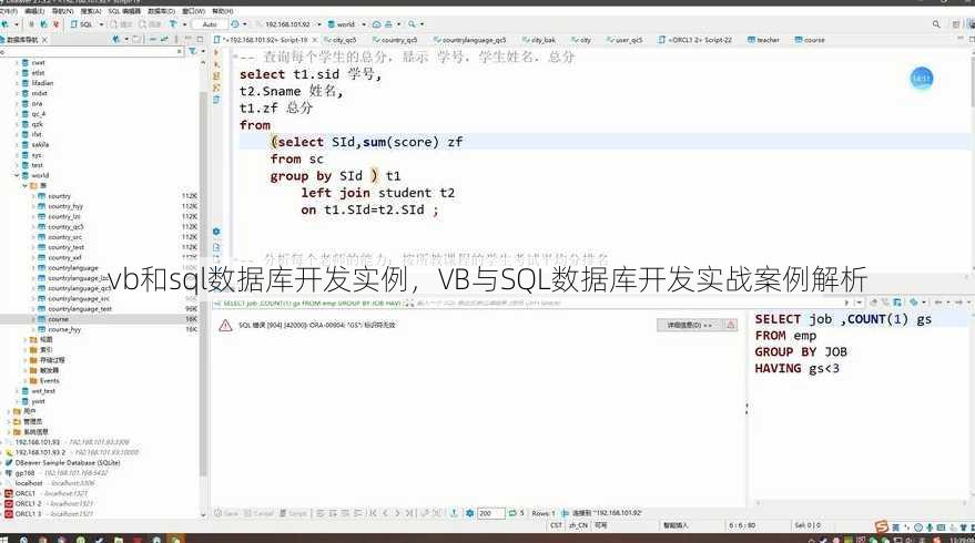vb和sql数据库开发实例