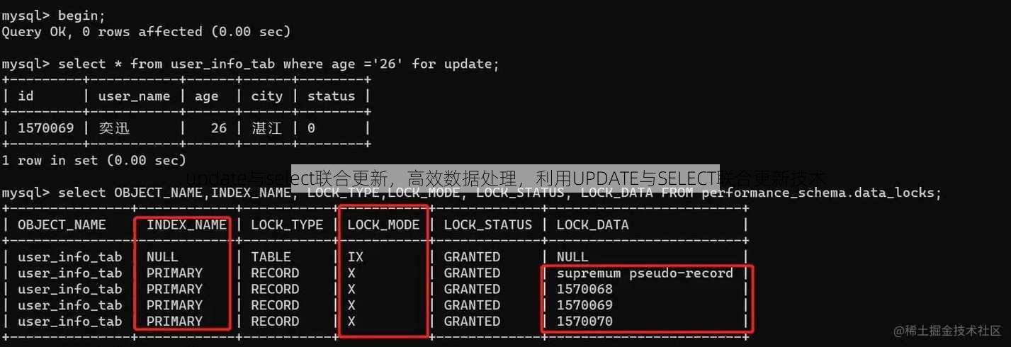 update与select联合更新