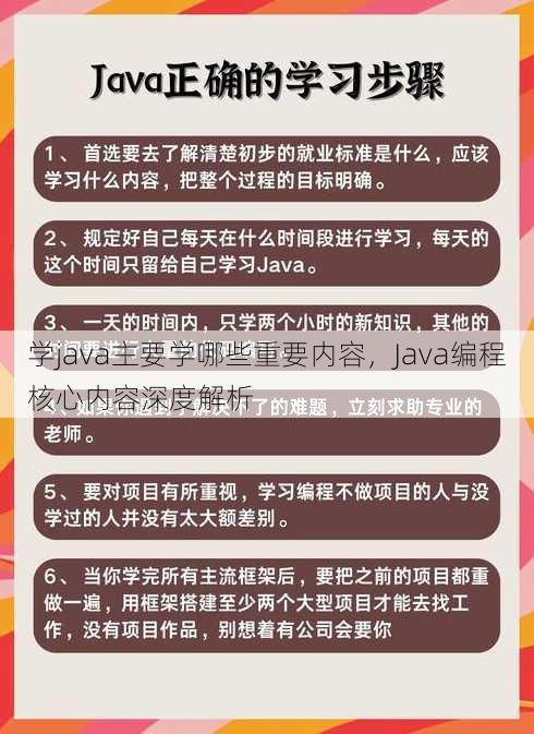 学java主要学哪些重要内容
