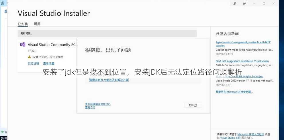 安装了jdk但是找不到位置