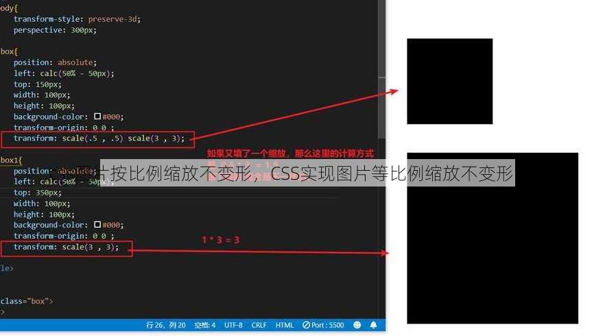 css图片按比例缩放不变形