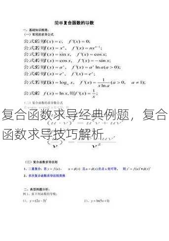 复合函数求导经典例题