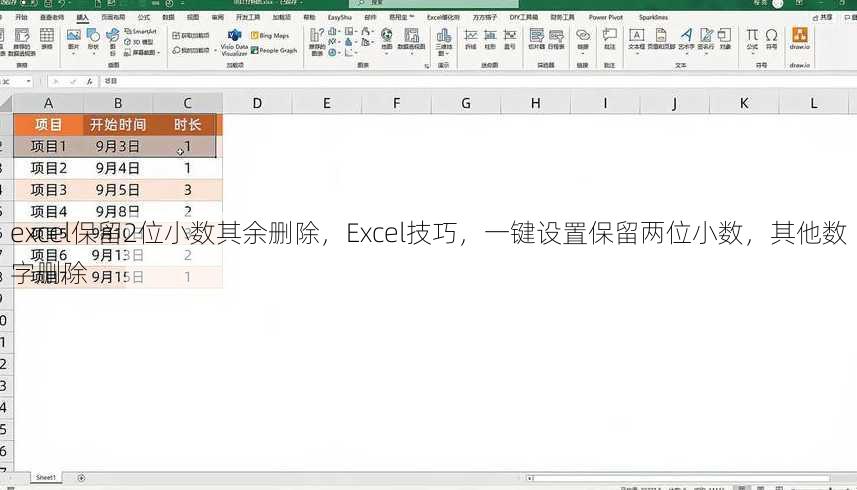 excel保留2位小数其余删除