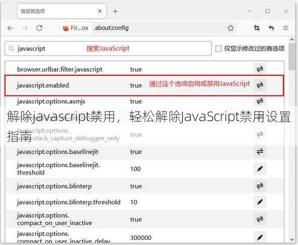 解除javascript禁用
