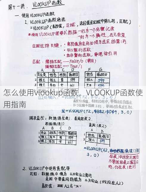 怎么使用vlookup函数