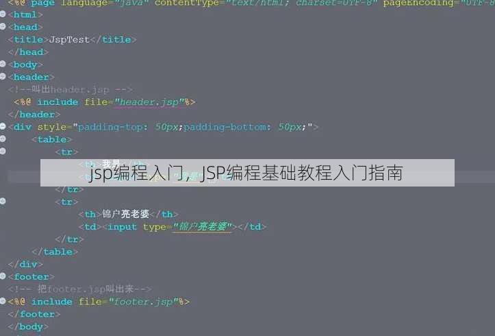 jsp编程入门