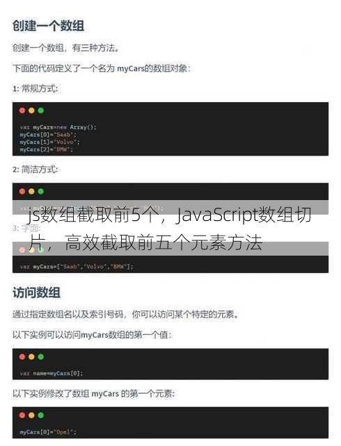 js数组截取前5个