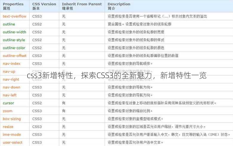 css3新增特性