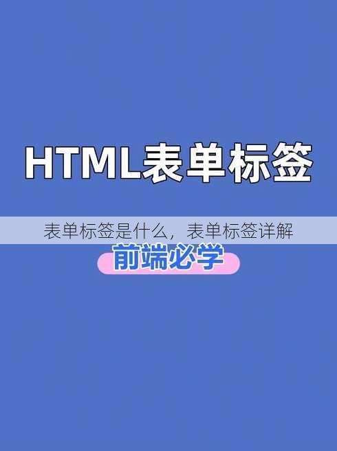 表单标签是什么