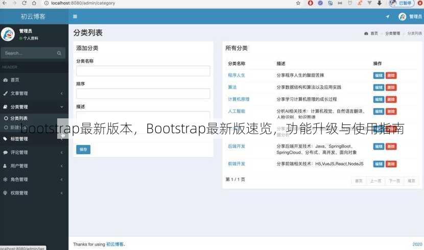 bootstrap最新版本