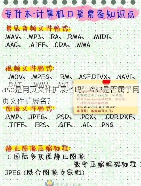 asp是网页文件扩展名吗