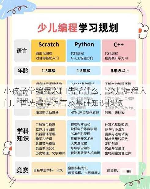 小孩子学编程入门先学什么