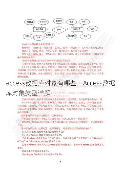 access数据库对象有哪些