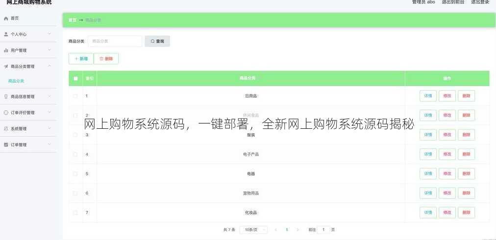 网上购物系统源码
