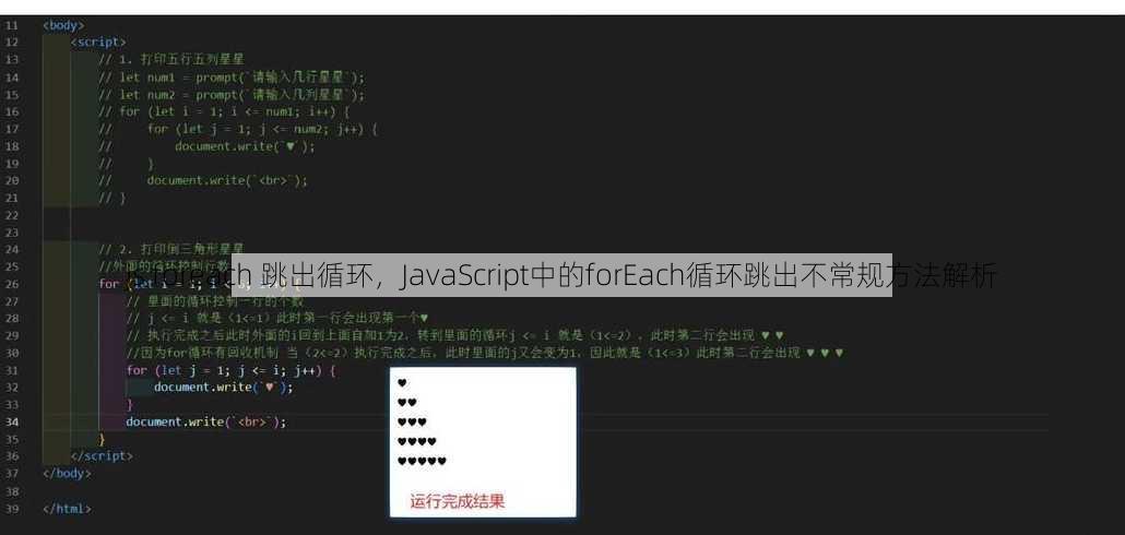js foreach 跳出循环
