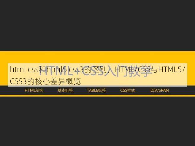 html css和html5 css3的区别