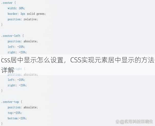 css居中显示怎么设置