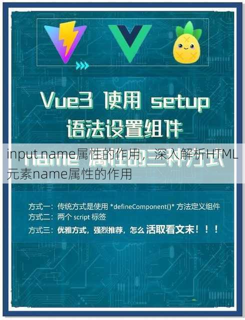 input name属性的作用