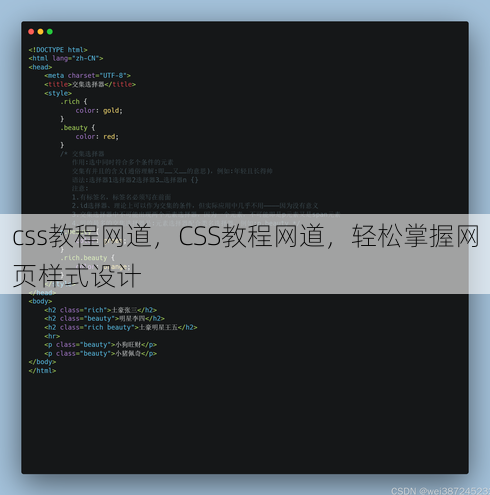 css教程网道