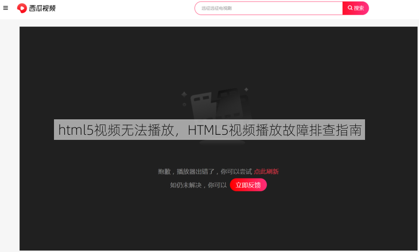 html5视频无法播放