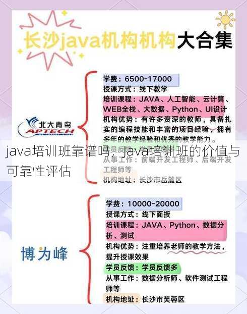 java培训班靠谱吗