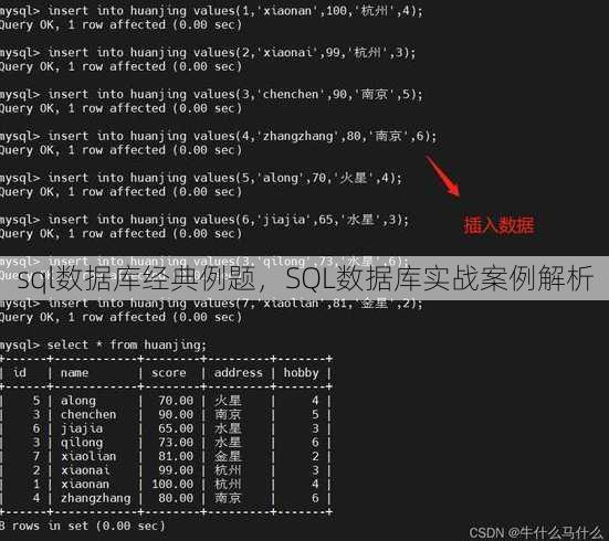 sql数据库经典例题