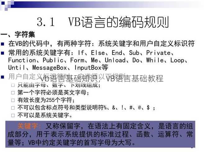 vb语言基础知识