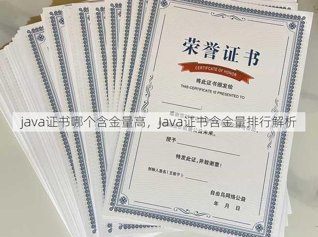 java证书哪个含金量高