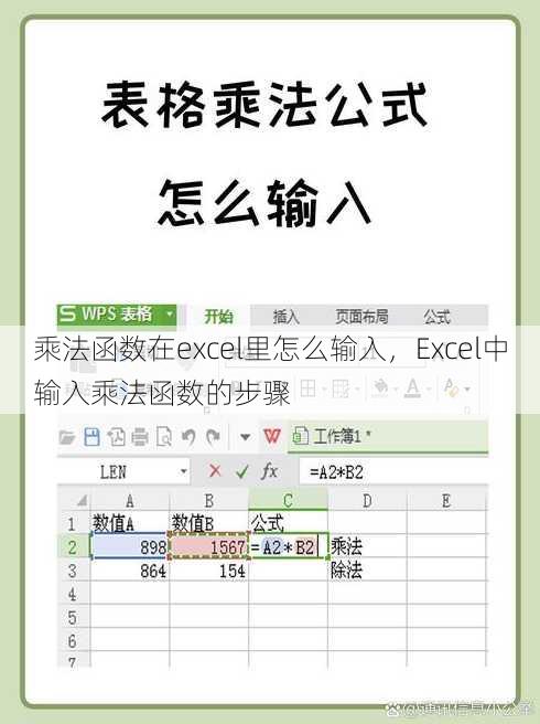 乘法函数在excel里怎么输入