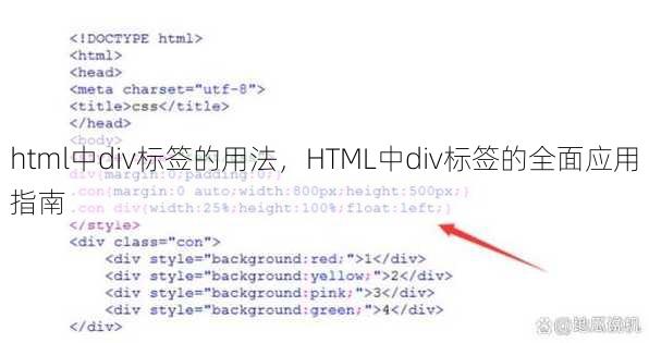 html中div标签的用法
