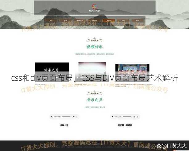 css和div页面布局
