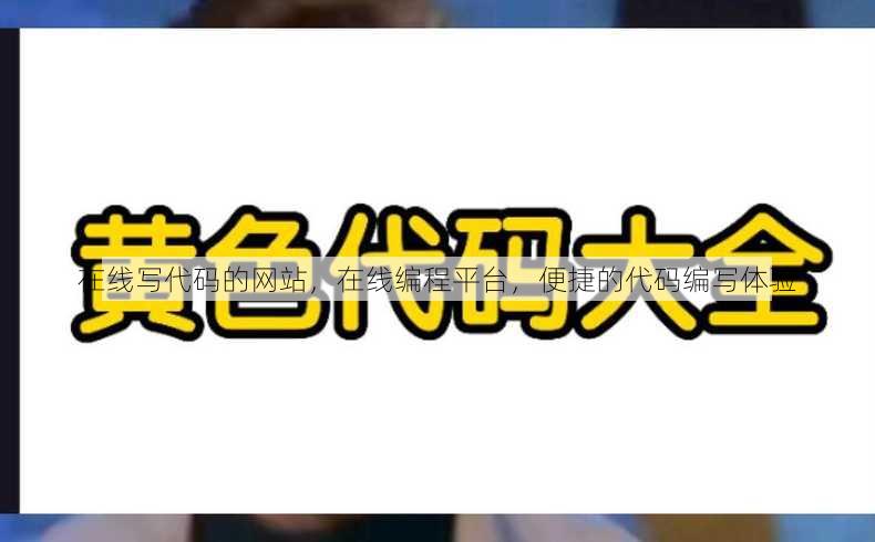 在线写代码的网站