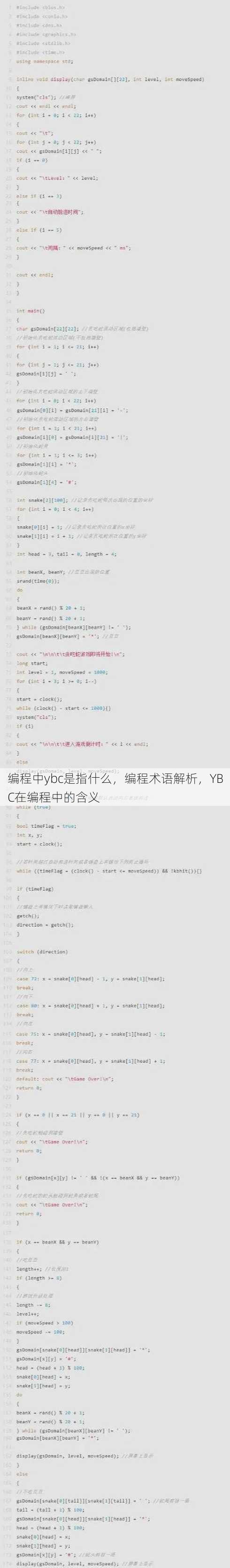 编程中ybc是指什么