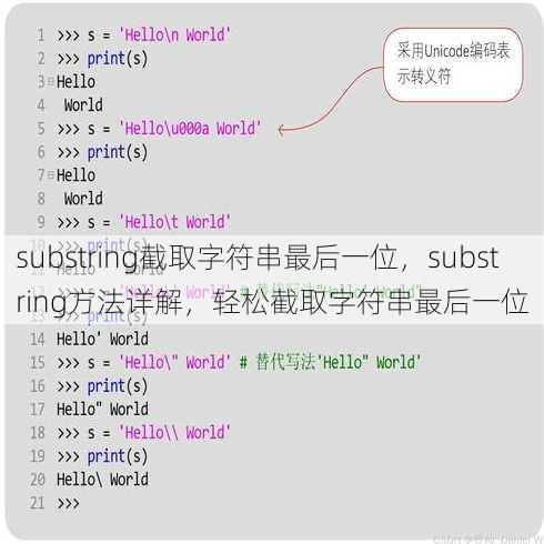 substring截取字符串最后一位