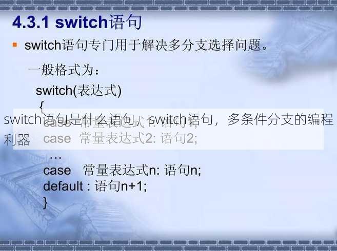 switch语句是什么语句