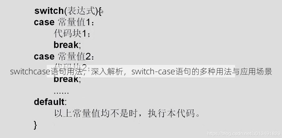 switchcase语句用法
