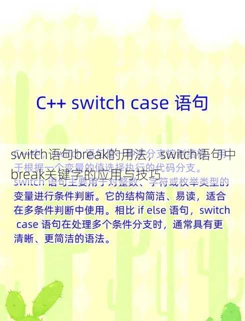 switch语句break的用法