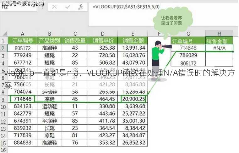 vlookup一直都是n a