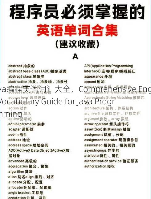 java编程英语词汇大全