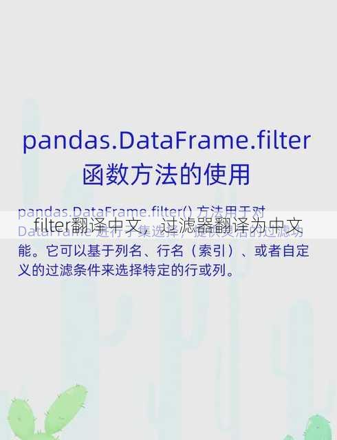 filter翻译中文