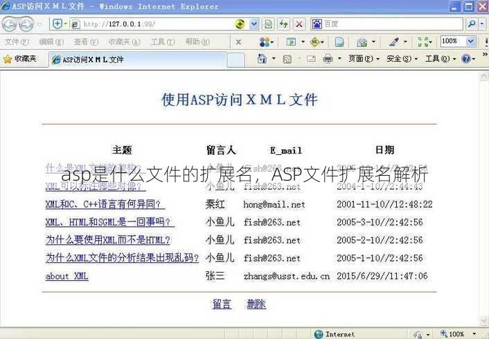 asp是什么文件的扩展名