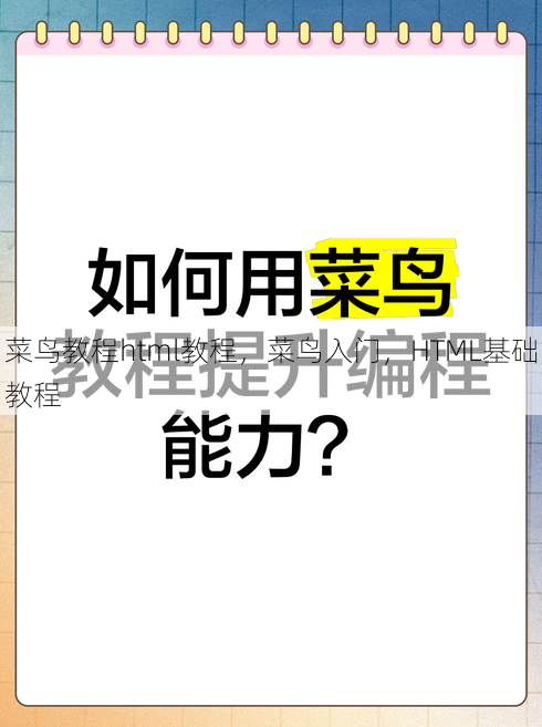 菜鸟教程html教程