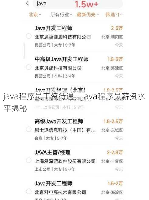 java程序员工资待遇