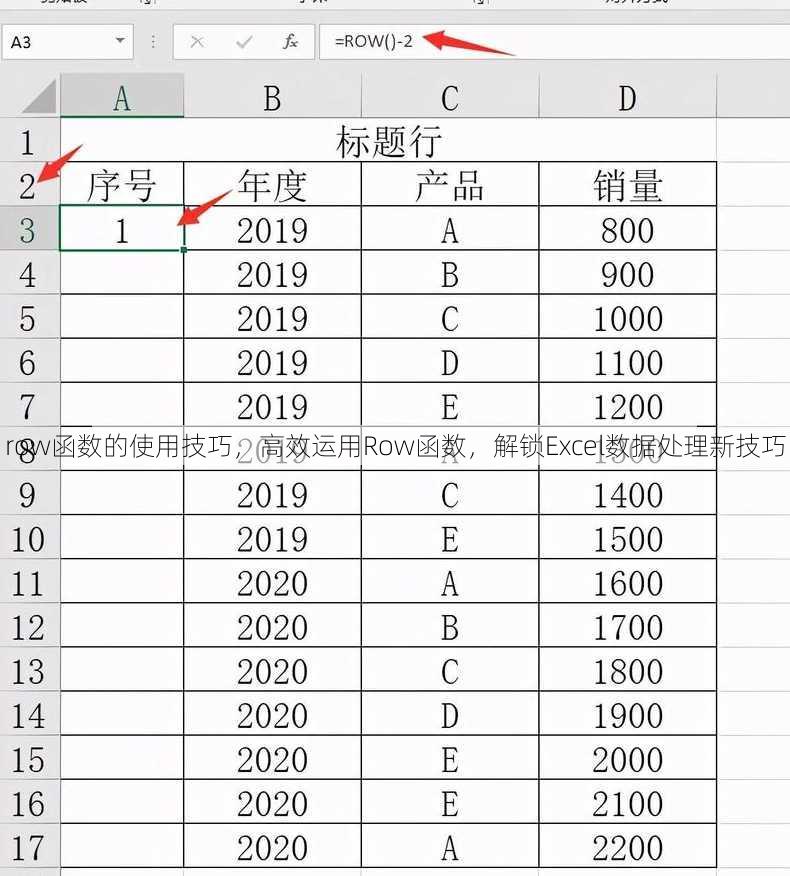 row函数的使用技巧