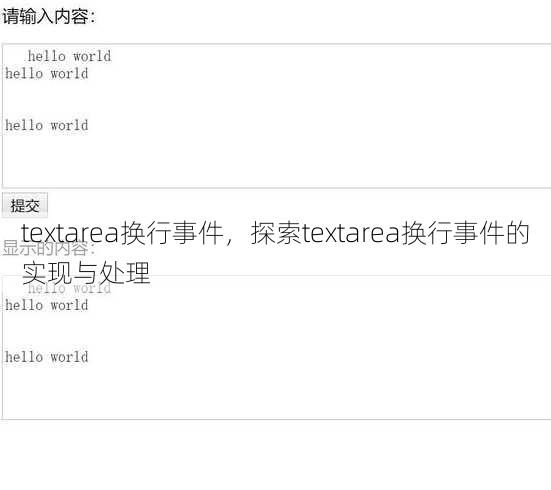textarea换行事件