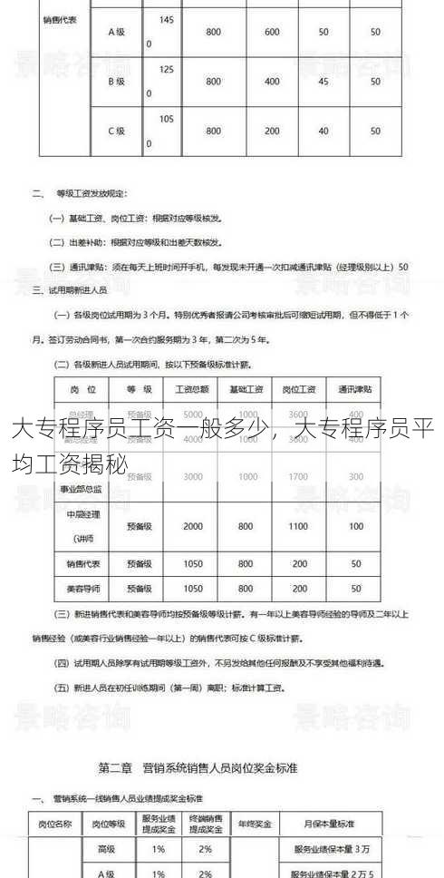 大专程序员工资一般多少